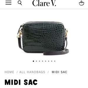 Clare V Midi Sac Loden Croco